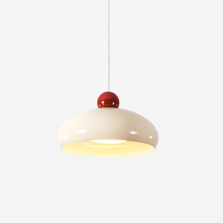 Pendelleuchte Kuppelschirm Metall Rot Retro-Letslighting