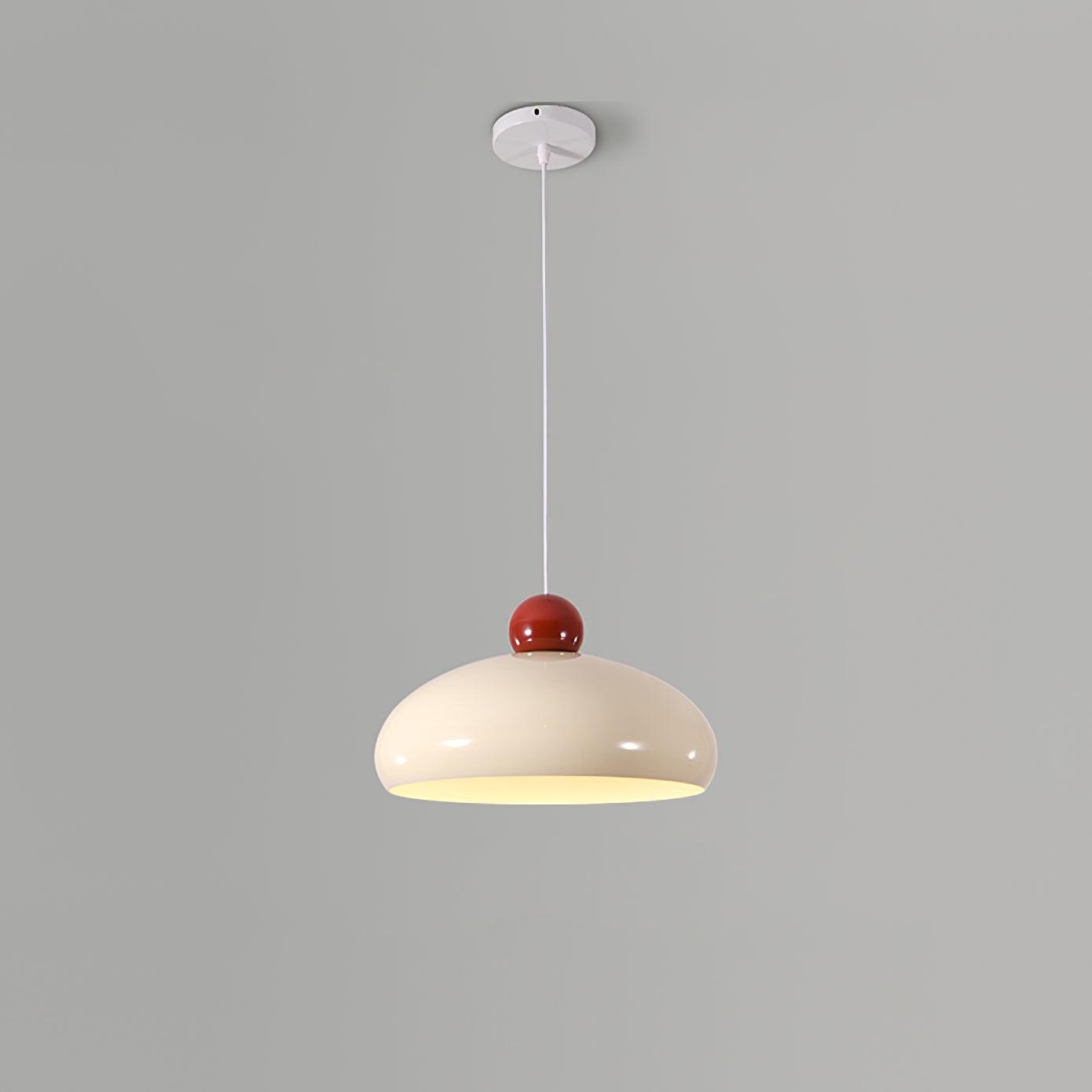 Pendelleuchte Kuppelschirm Metall Rot Retro-Letslighting