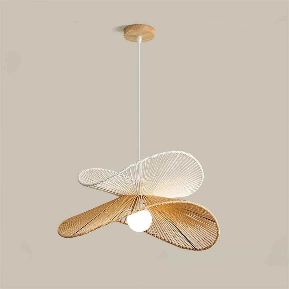 Pendelleuchte Geflochtener Hanfschirm Skulptural Natur Modern-Letslighting