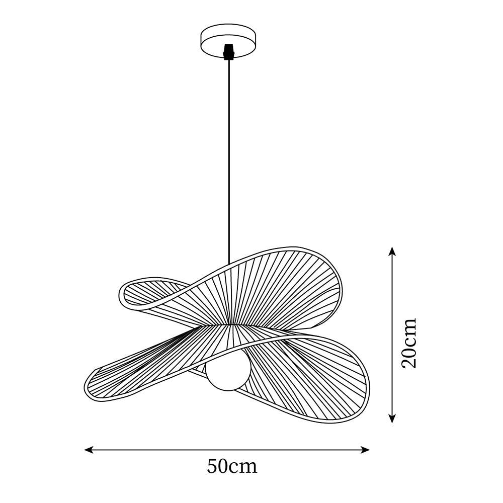 Pendelleuchte Geflochtener Hanfschirm Skulptural Natur Modern-Letslighting