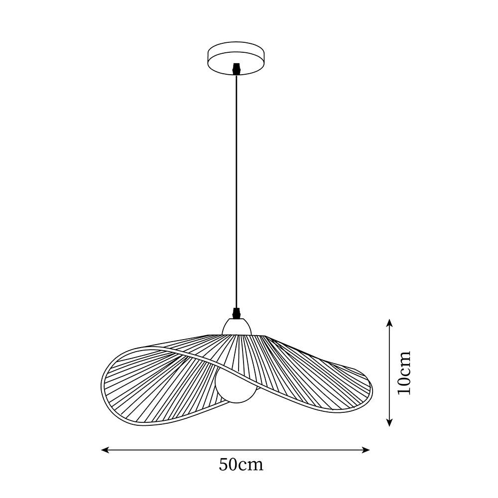 Pendelleuchte Geflochtener Hanfschirm Skulptural Natur Modern-Letslighting