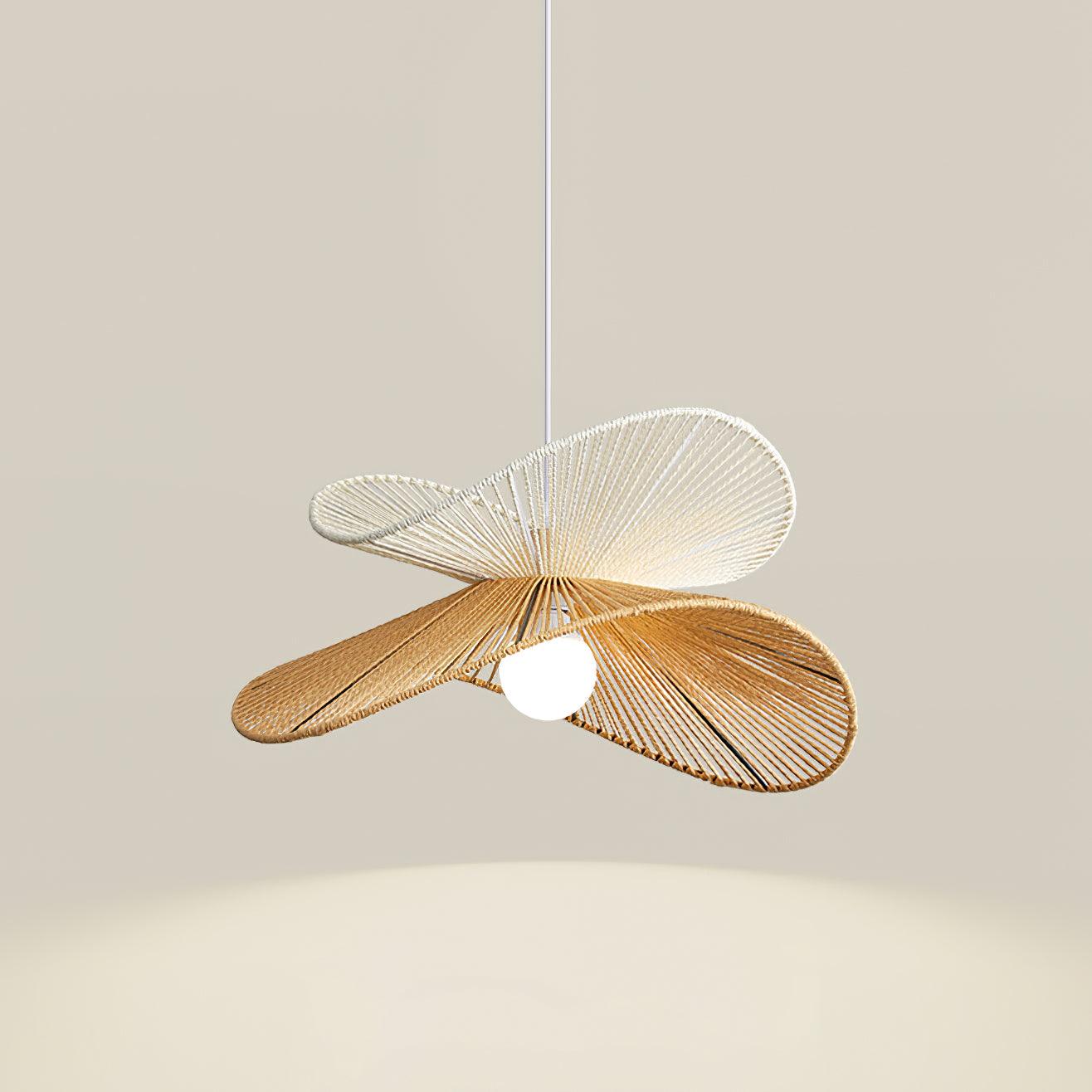 Pendelleuchte Geflochtener Hanfschirm Skulptural Natur Modern-Letslighting