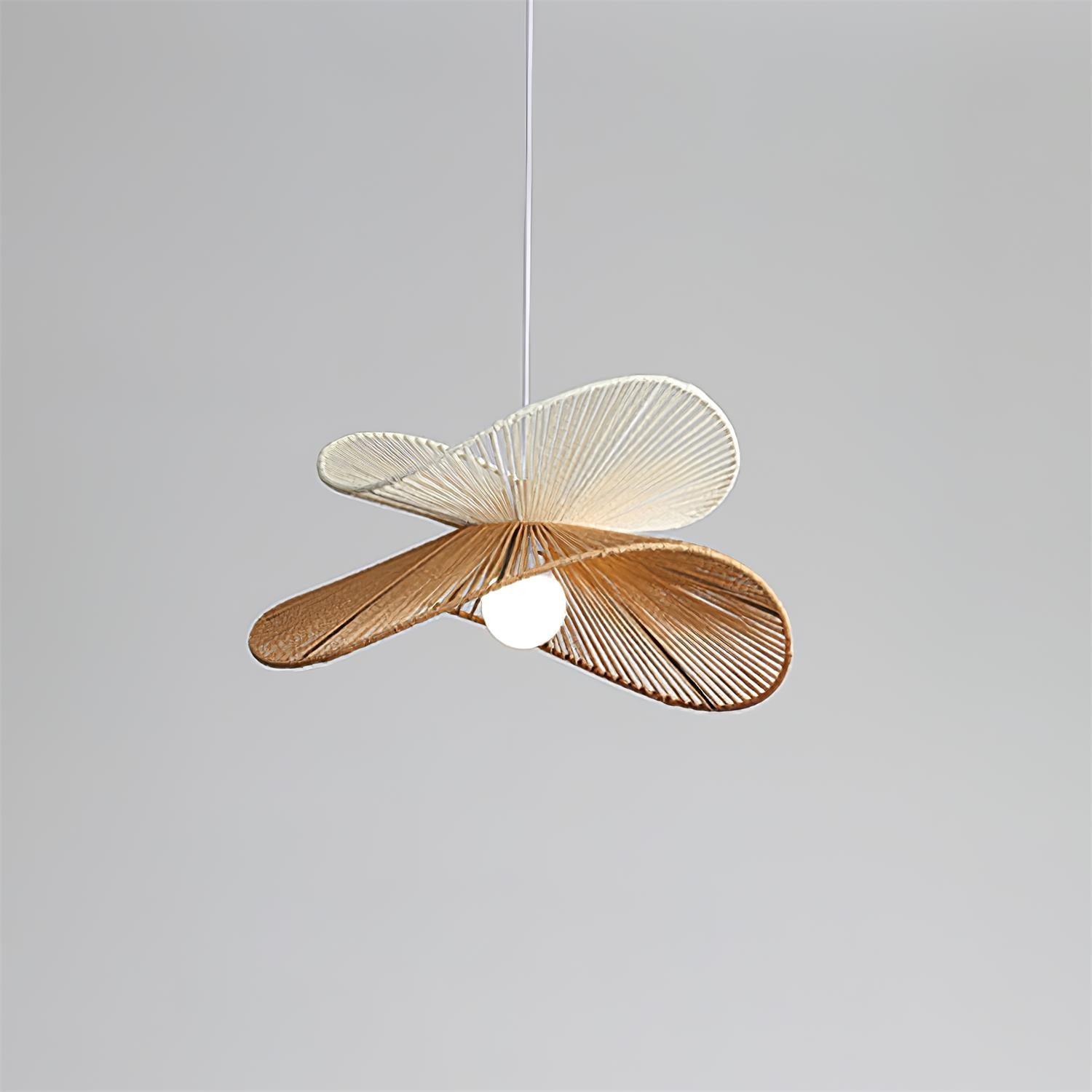 Pendelleuchte Geflochtener Hanfschirm Skulptural Natur Modern-Letslighting