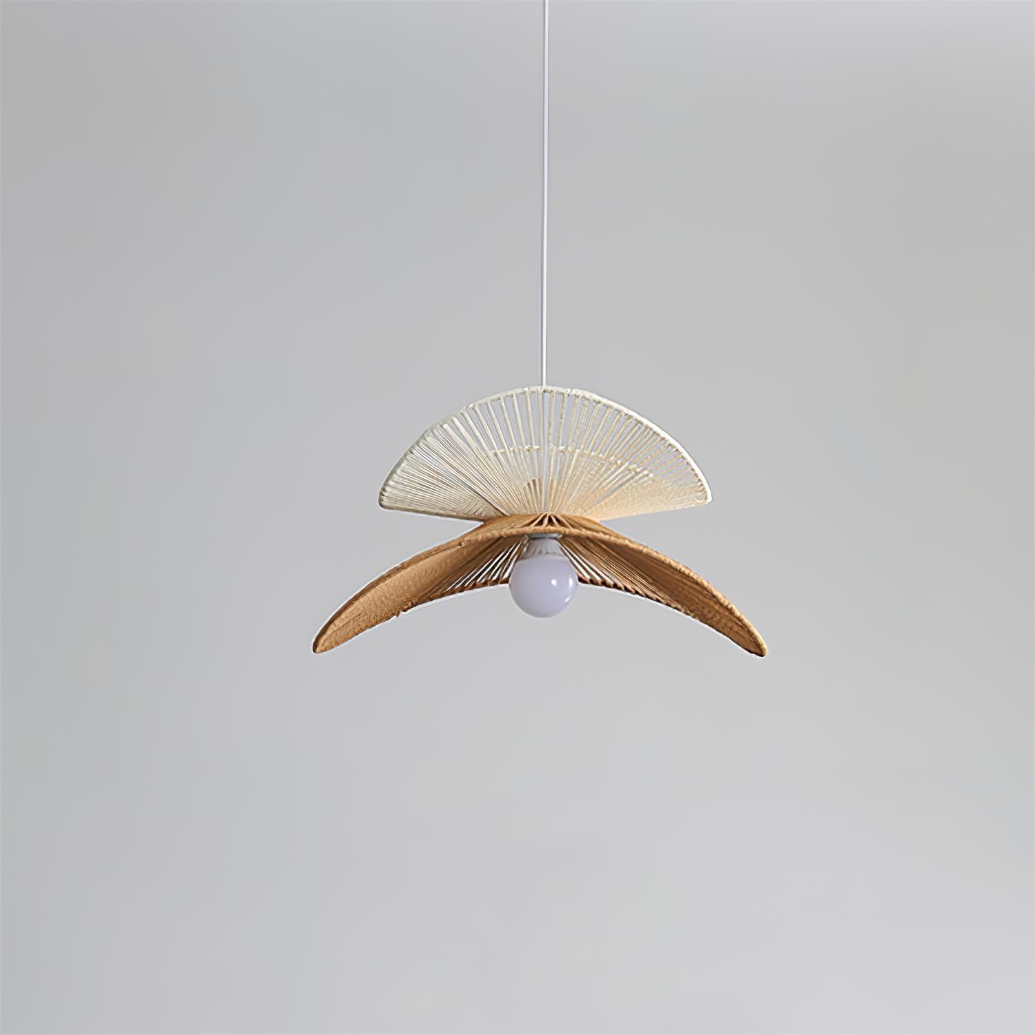 Pendelleuchte Geflochtener Hanfschirm Skulptural Natur Modern-Letslighting