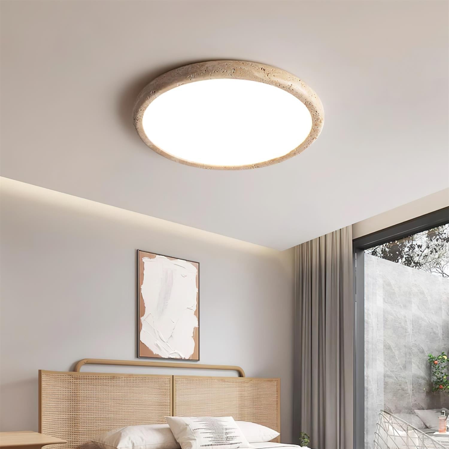 Lunaro Travertine Ceiling Light - Letslighting