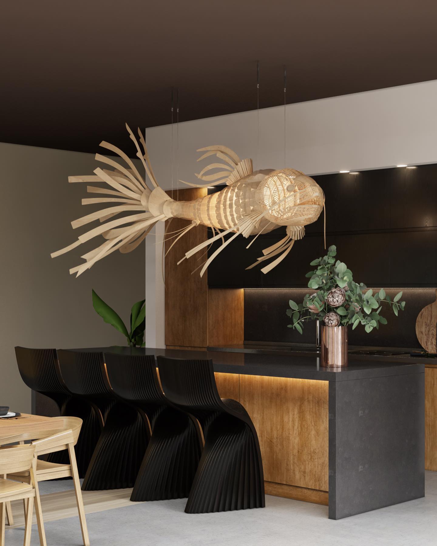 Ivsolara Moderner Holz-Kronleuchter-Letslighting