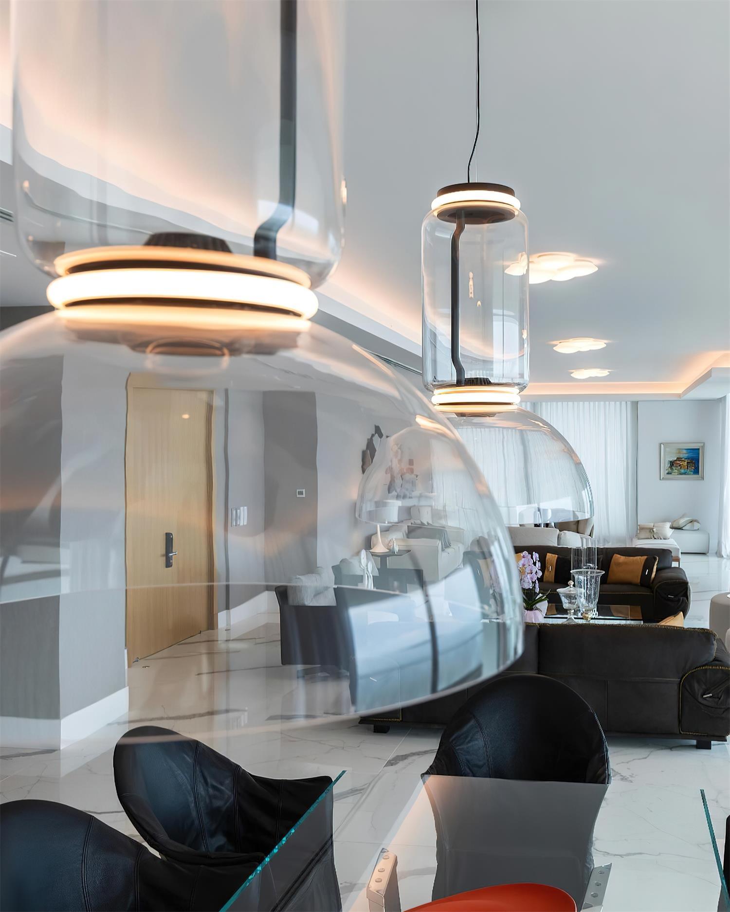 Virelo Stacked Glass Cylinder Pendant Light - Letslighting