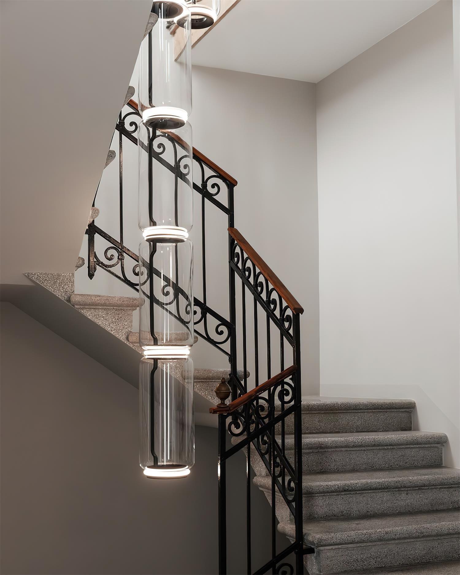 Virelo Stacked Glass Cylinder Pendant Light - Letslighting