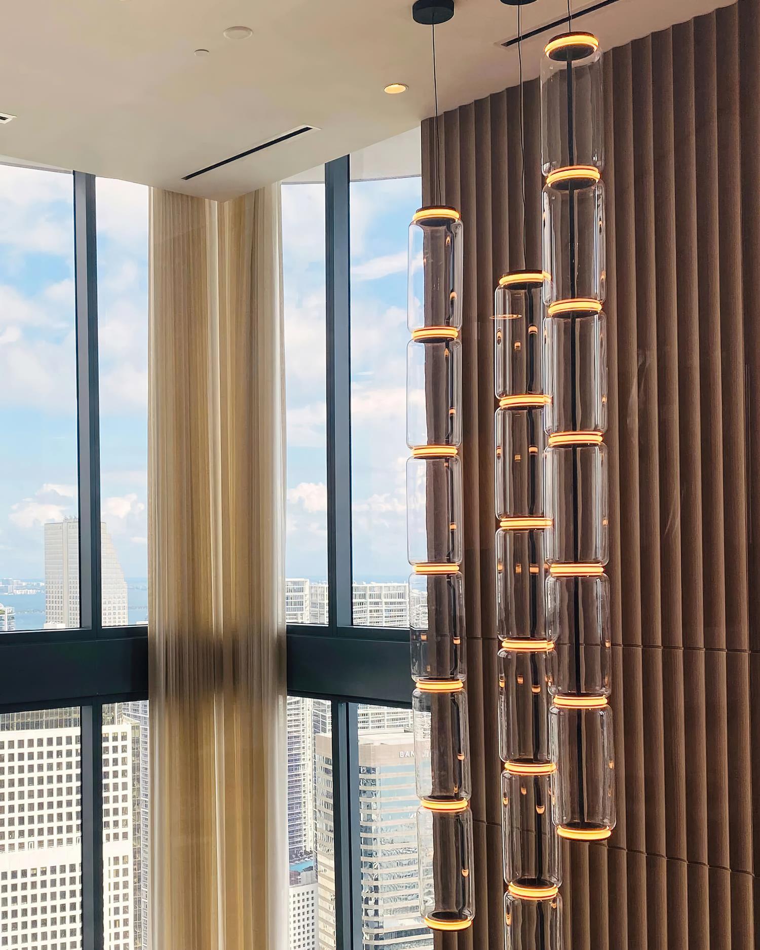 Virelo Stacked Glass Cylinder Pendant Light - Letslighting