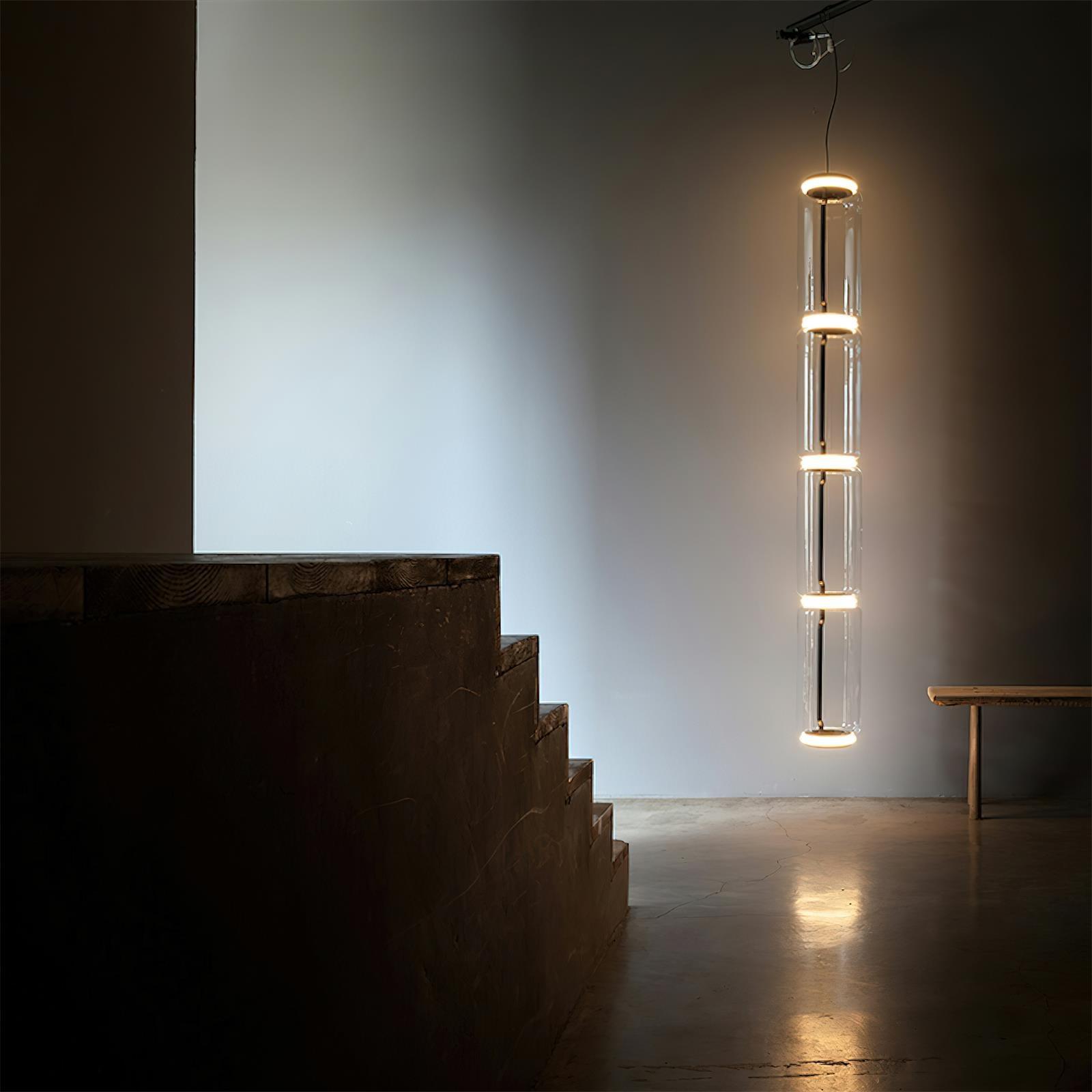 Virelo Stacked Glass Cylinder Pendant Light - Letslighting