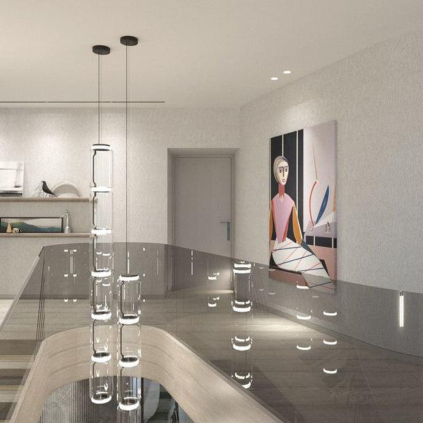 Virelo Stacked Glass Cylinder Pendant Light - Letslighting