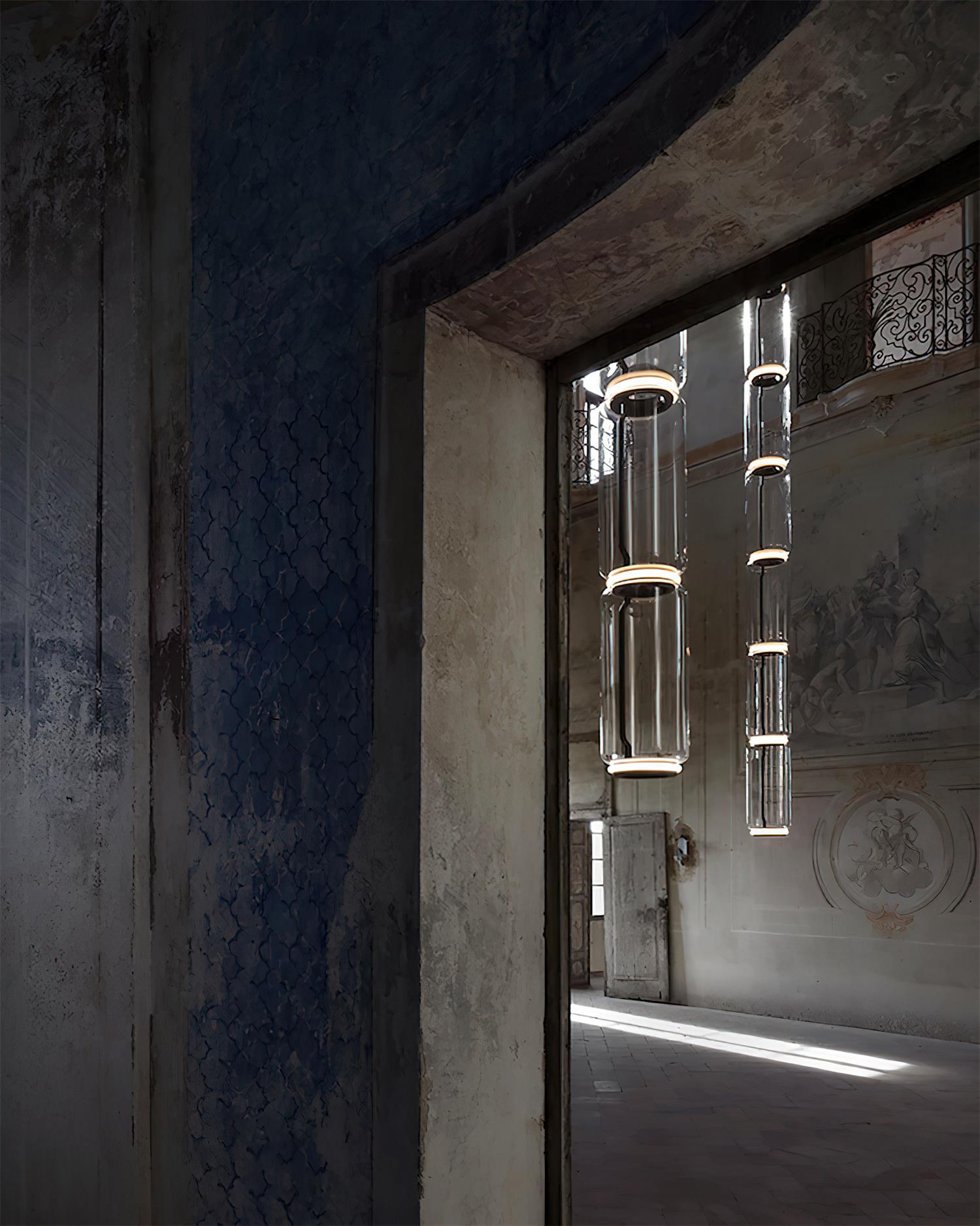 Virelo Stacked Glass Cylinder Pendant Light - Letslighting