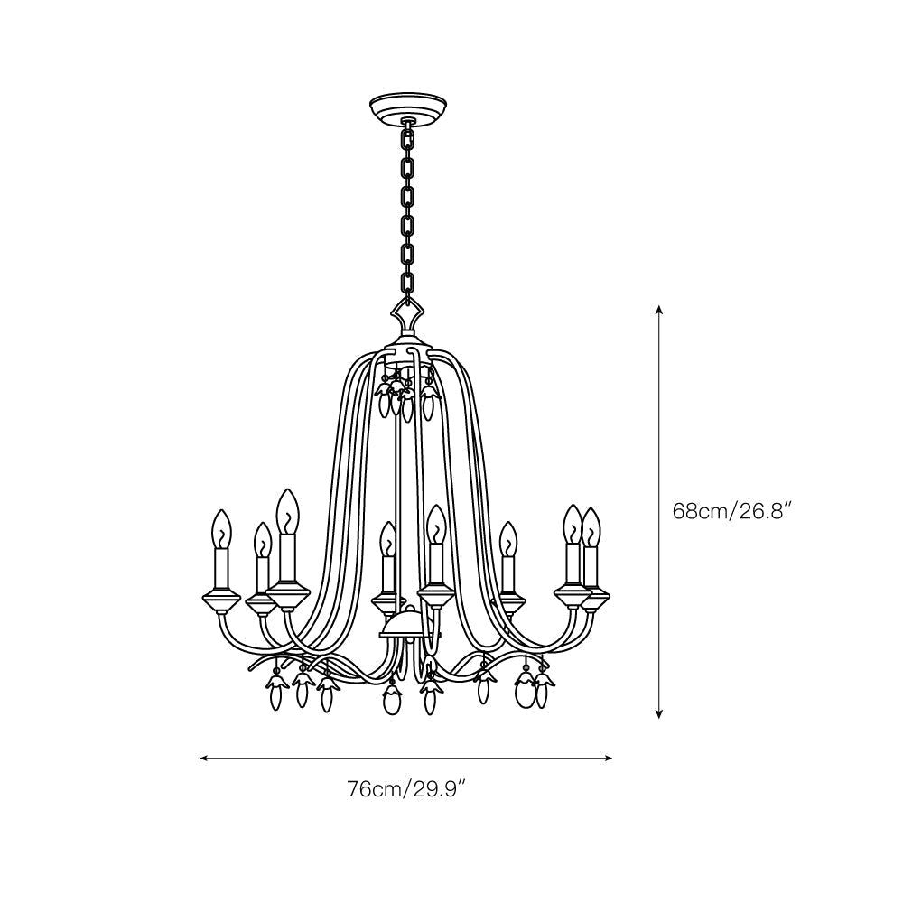 Ocara Vintage Luxus Messing Kristall Kronleuchter-Letslighting