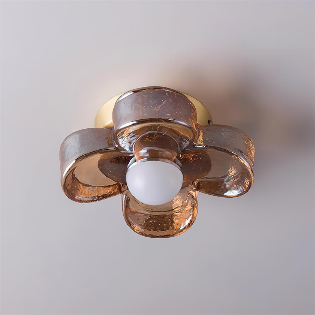 Peyton Vintage Deckenleuchte aus Acryl und Messing-Letslighting