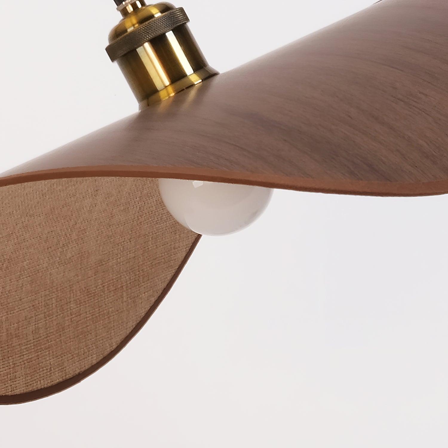 Pendant Lamp Linen Fabric Shade Wood - Letslighting