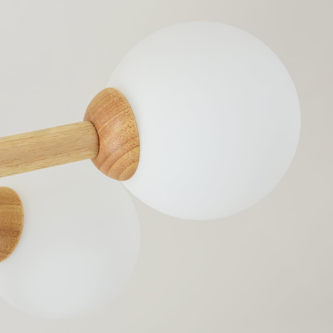 Lustra Kronleuchter Holz Globus Minimalistisch Natürlich-Letslighting