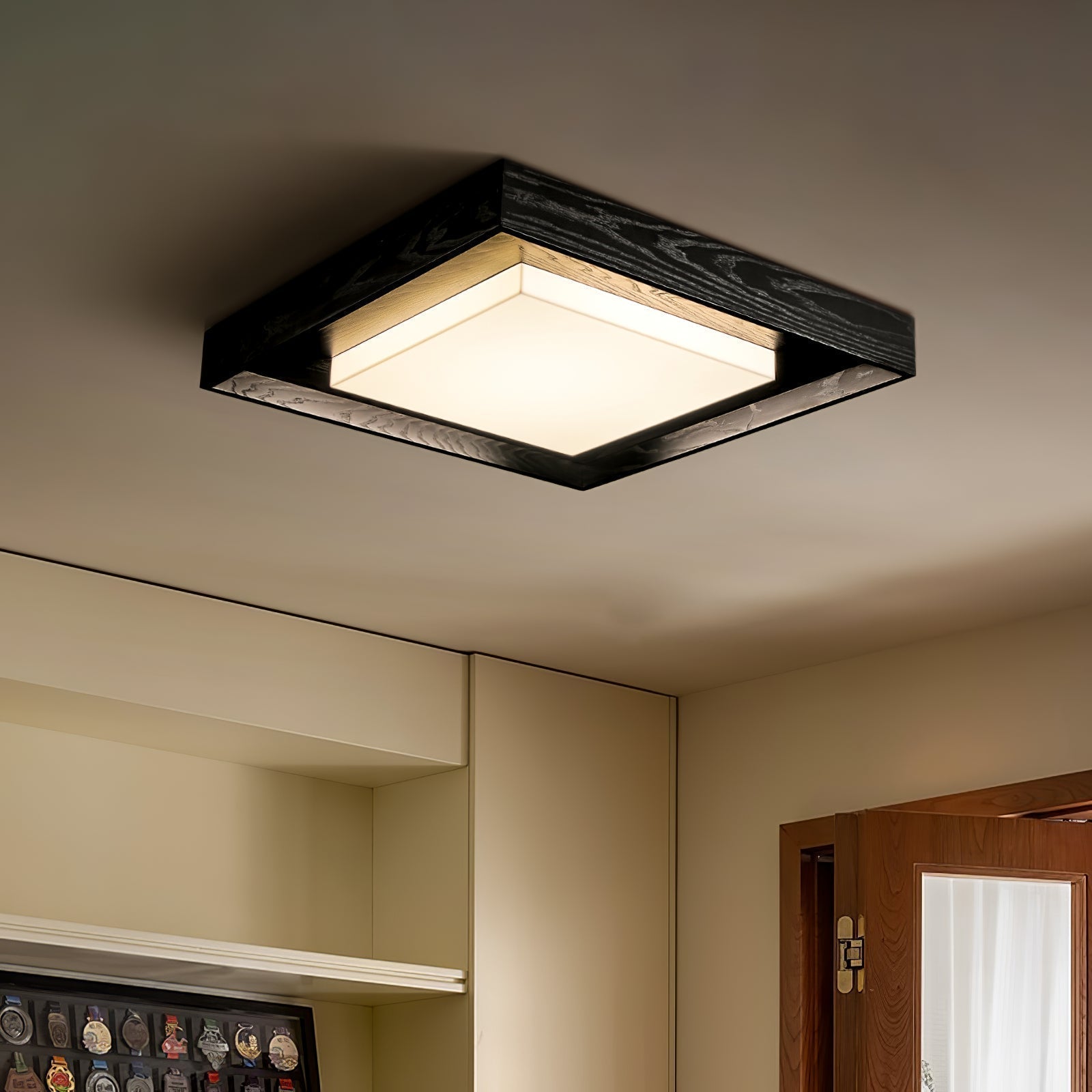 Auro Rustikale Deckenleuchte aus Holz-Letslighting