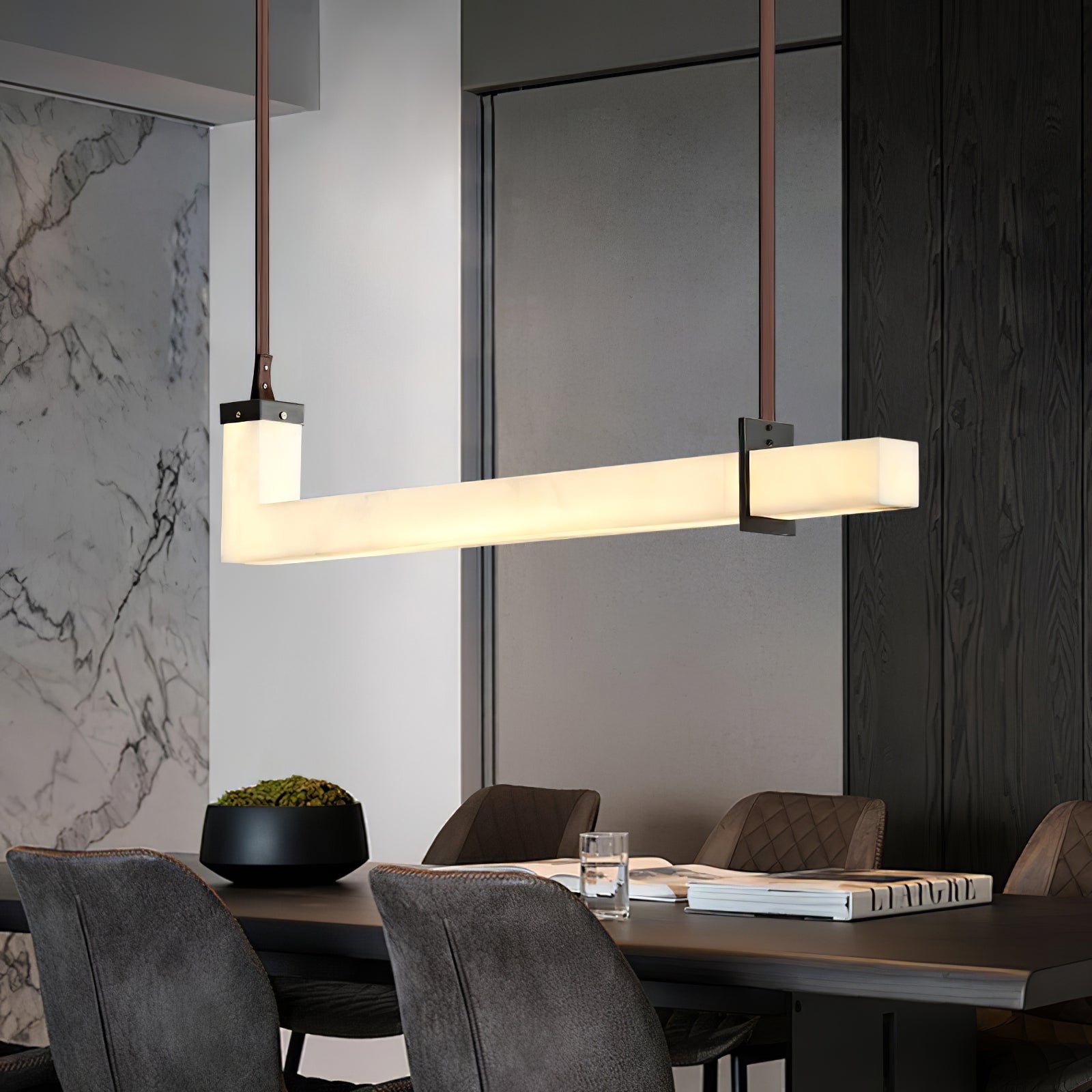 Astra Linear Alabaster Pendant Light - Neutralighting