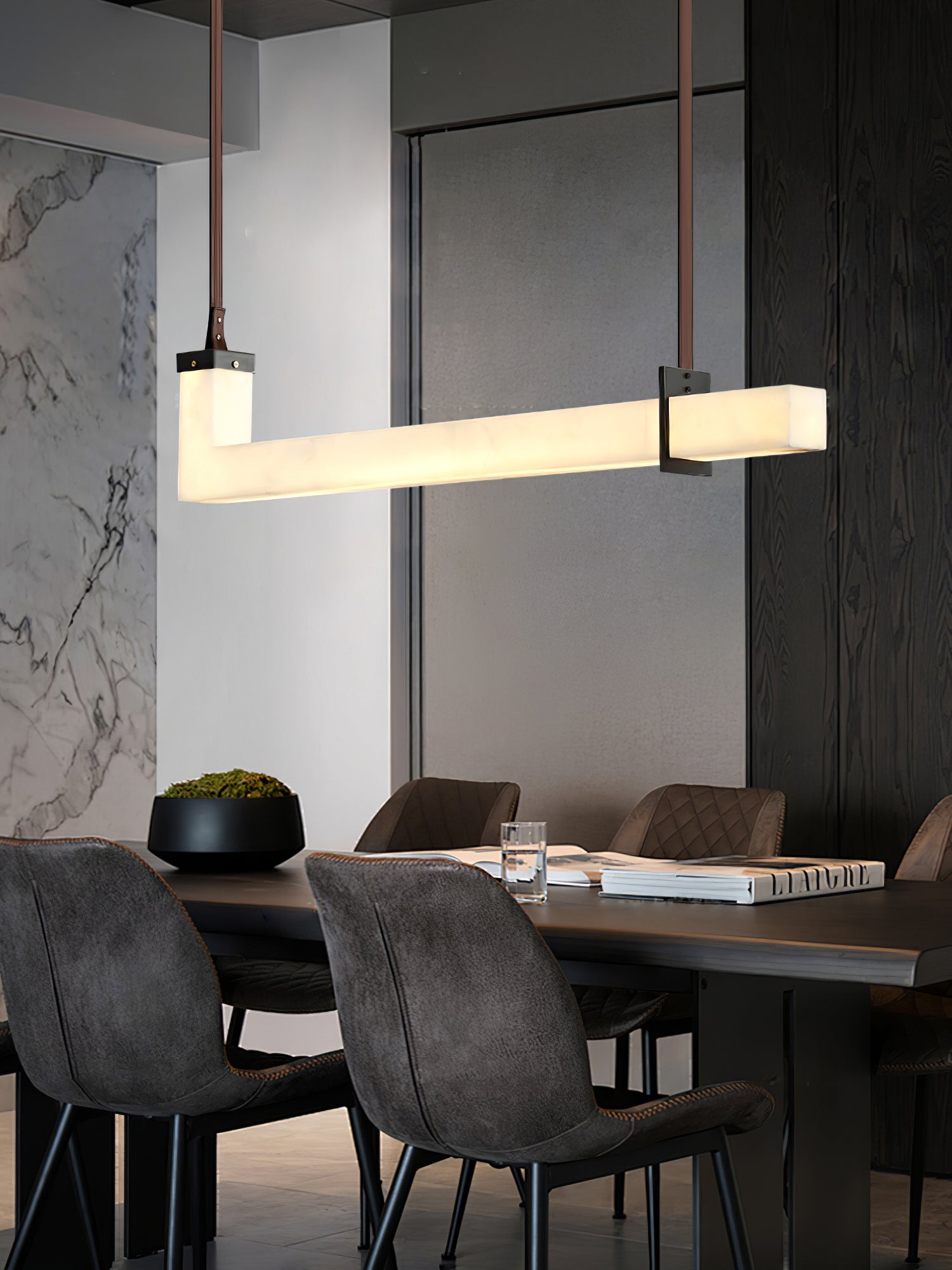 Astra Linear Alabaster Pendant Light - Neutralighting