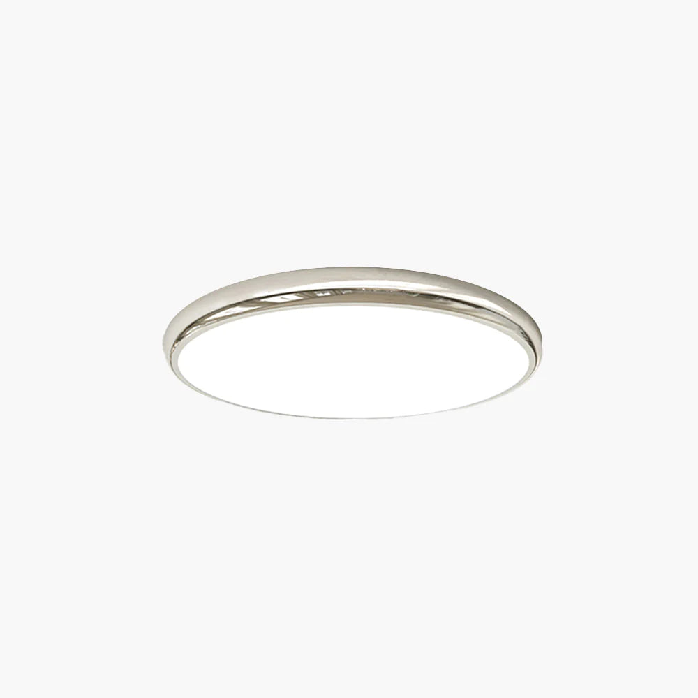 Muto Retro Rund LED Deckenleuchte Weiß Metall Schlaf Wohnzimmer