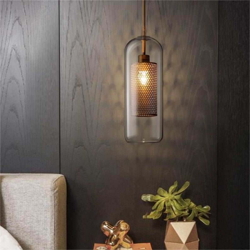 Valentina Industrie LED Pendelleuchte, Glas, Kugel, Esszimmer
