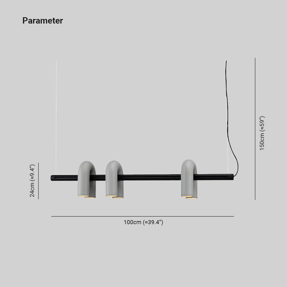 Arisha Modern LED Linear Pendelleuchte Grau/Rosa/Schwarz/Blau Wohn/Ess/Schlaf/Kinderzimmer Esstisch Metall&Acryl