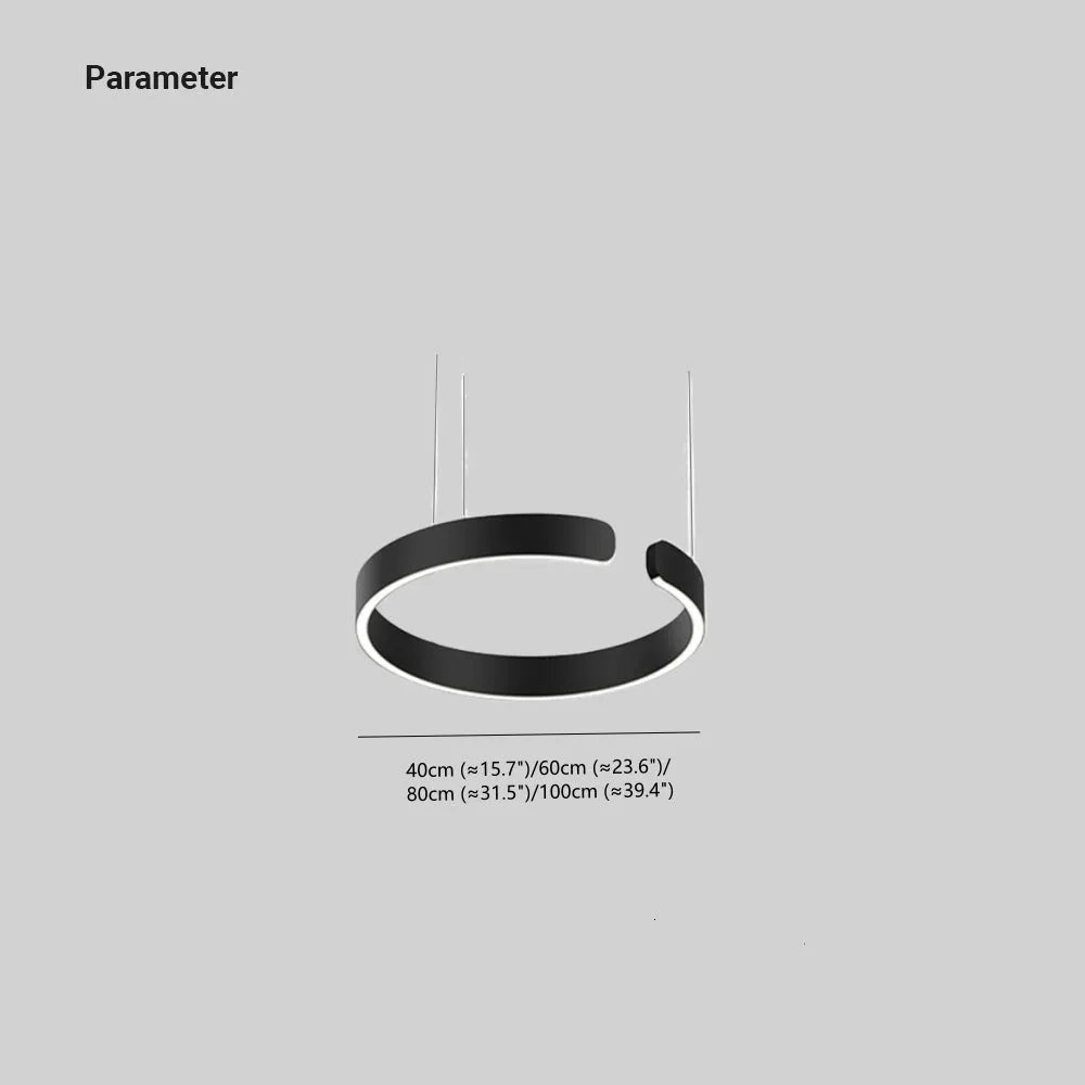Arisha Luxus Minimalistische LED Ring-Pendelleuchte