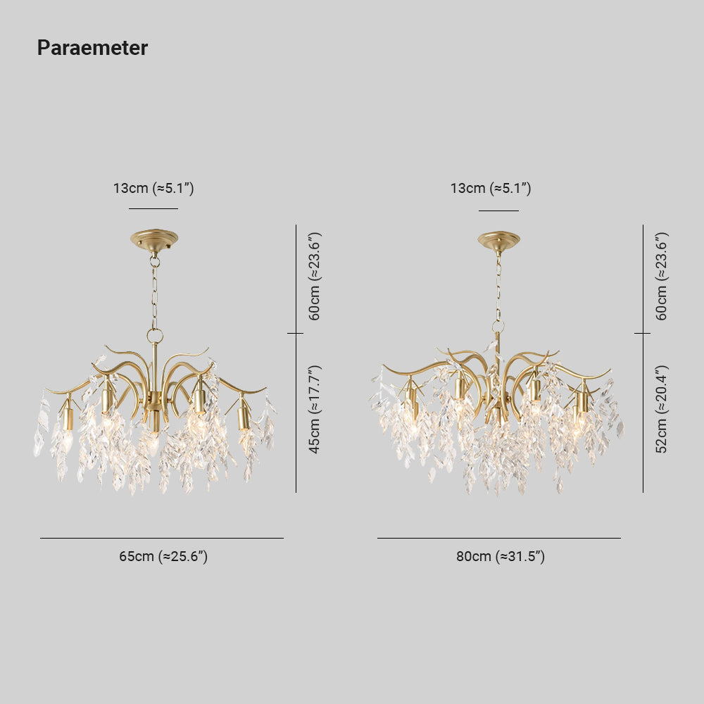 Marilyn Modern LED Kronleuchter Schwarz/Gold Wohnzimmer Kristall