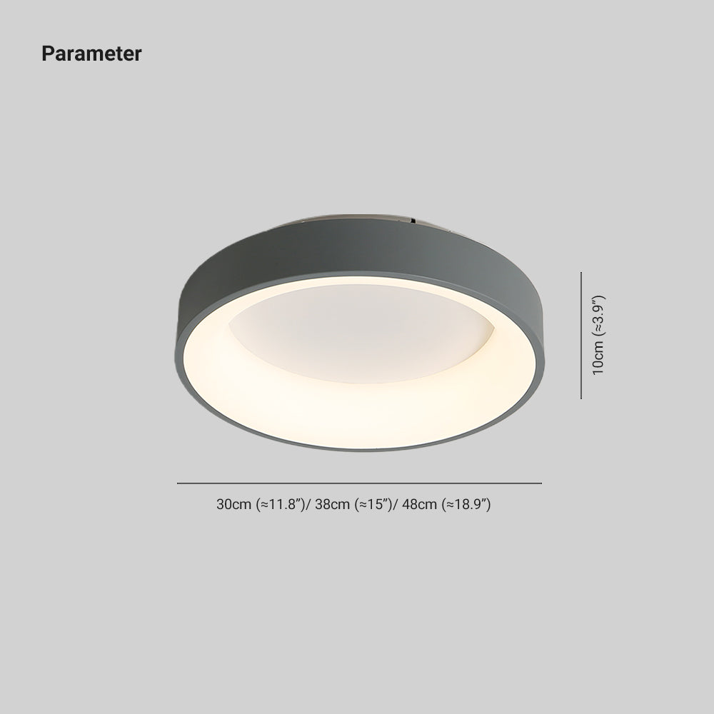 Arisha Deckenleuchte Weiß/Grau Modern LED Schlaf/Wohnzimmer Dimmbar