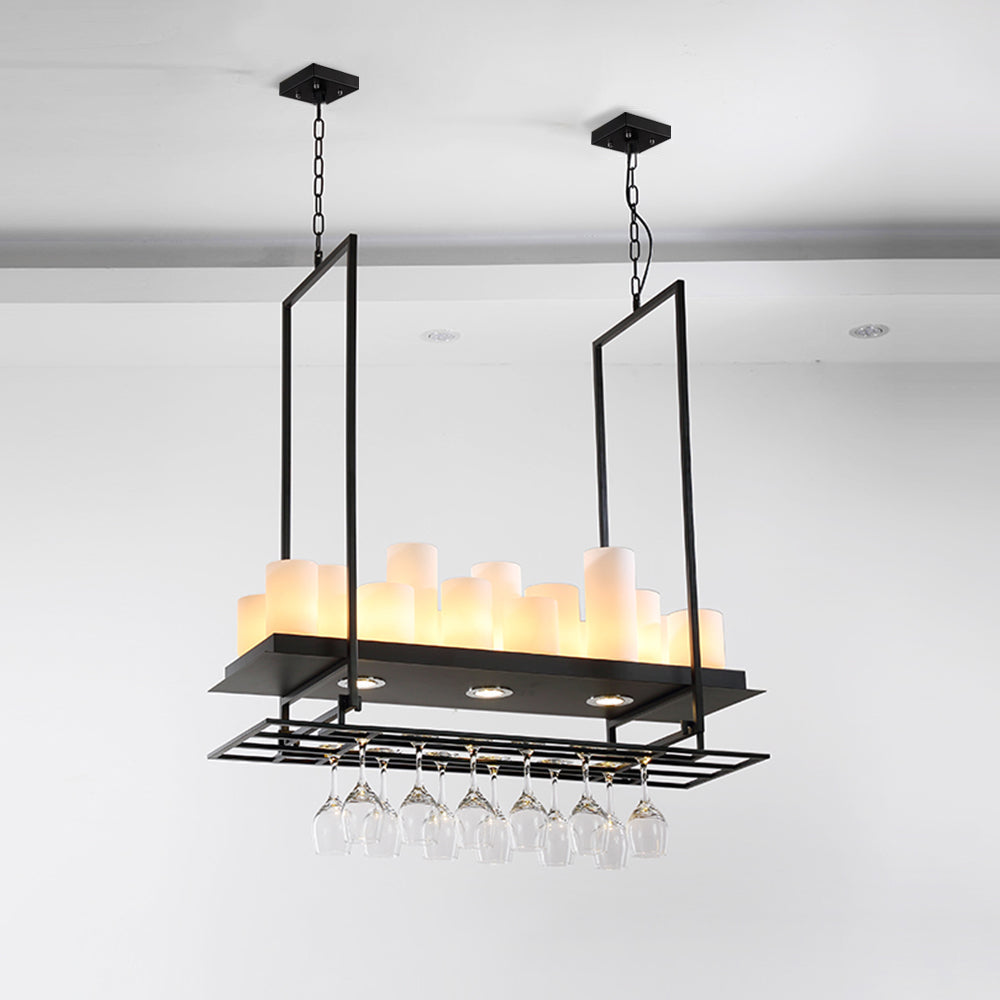 Silva Design LED Pendelleuchte Wohnzimmer/Esszimmer Weiß/Schwarz Glas