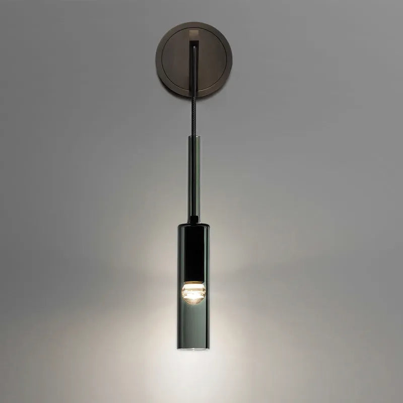Arisha Modern LED Wandleuchte Schwarz Schlafzimmer/Bad Glas Metall-Letslighting