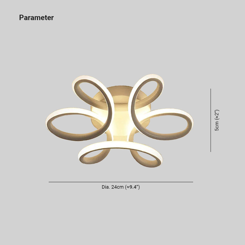 Arisha Modern Design LED Deckenleuchte Schwarz/Weiß Wohnzimmer Metall