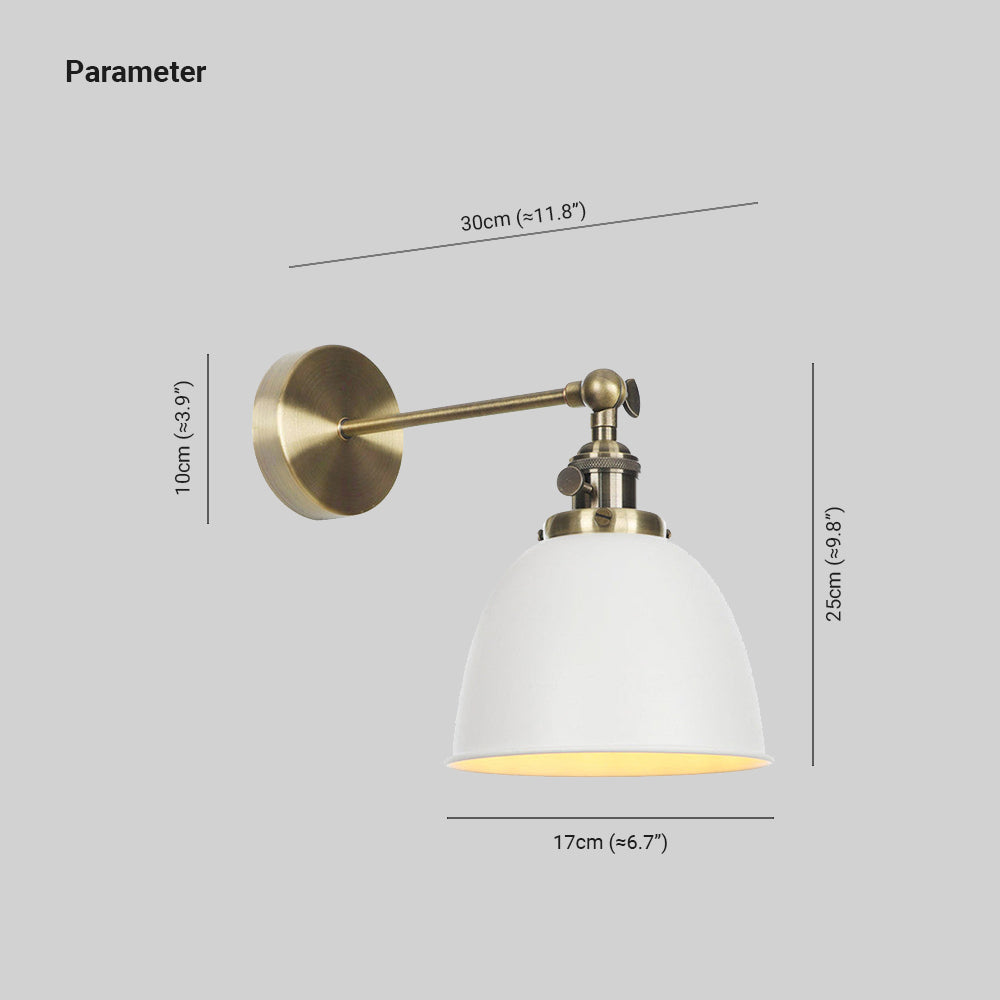 Silva Vintage LED Wandleuchte Innen Schwarz Schlafzimmer Metall