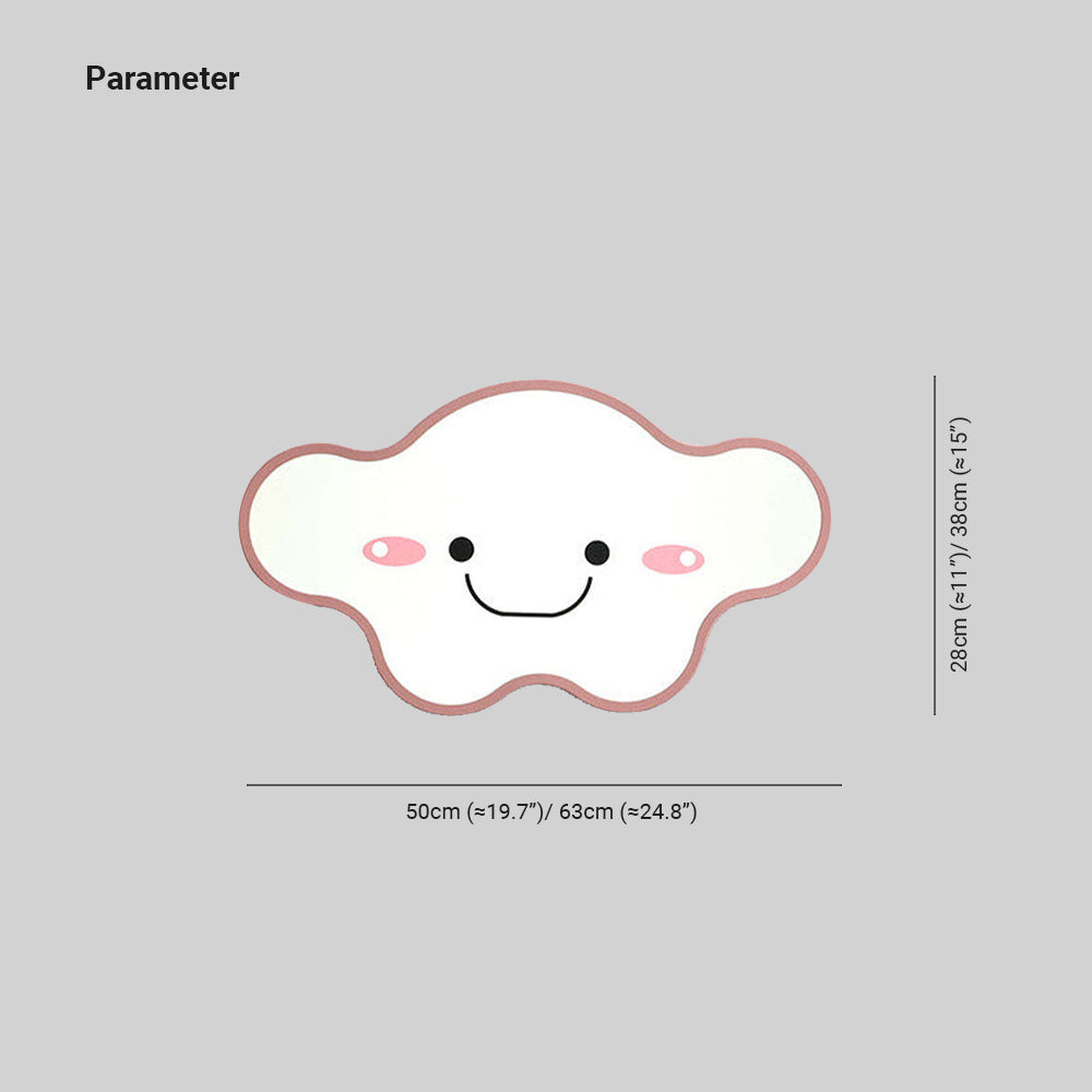 Aria Modern LED Deckenleuchte Dimmbar Kinderzimmer Wolke Weiß Holz