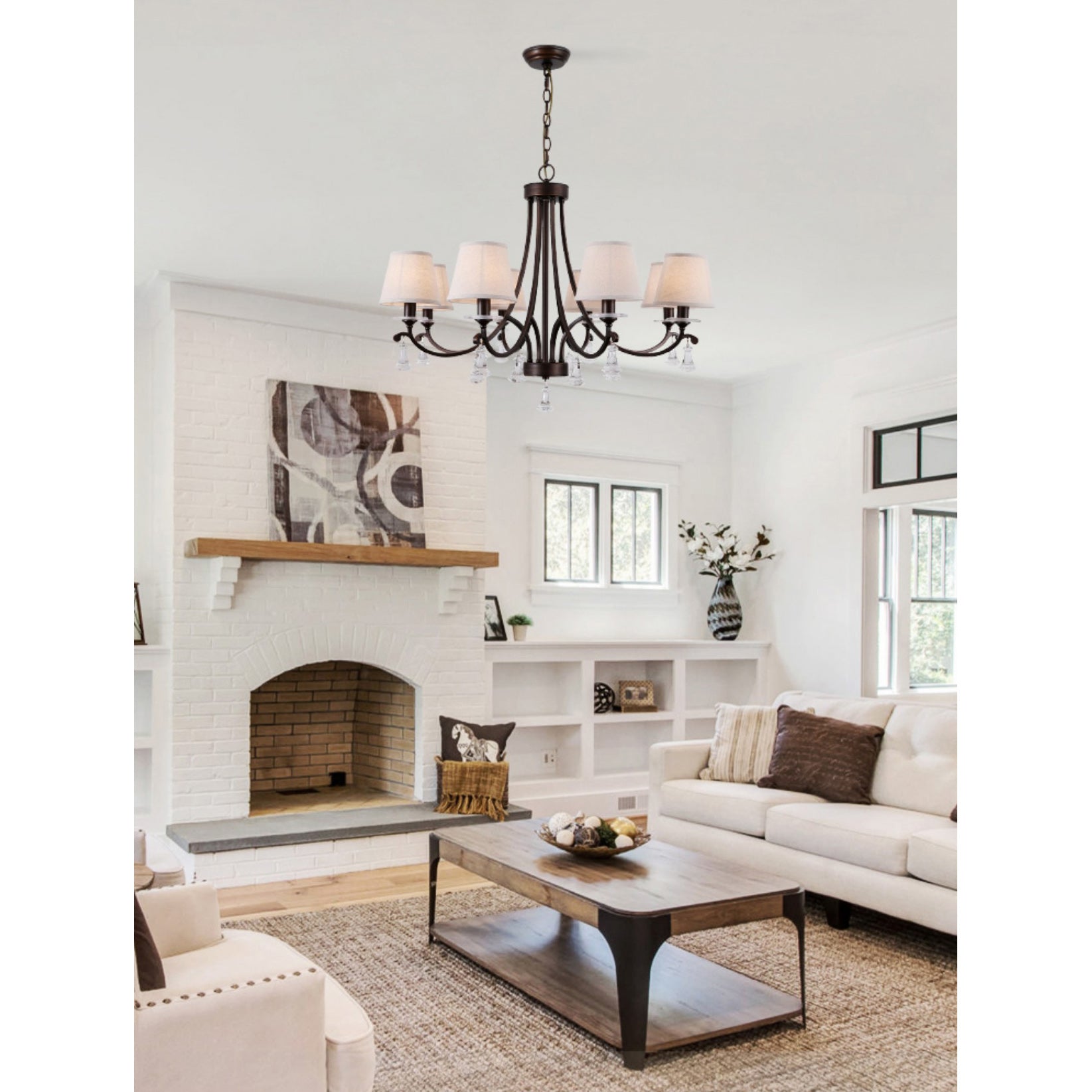Lyvenisra Vintage Messing Stoff Kristall Kronleuchter-Letslighting