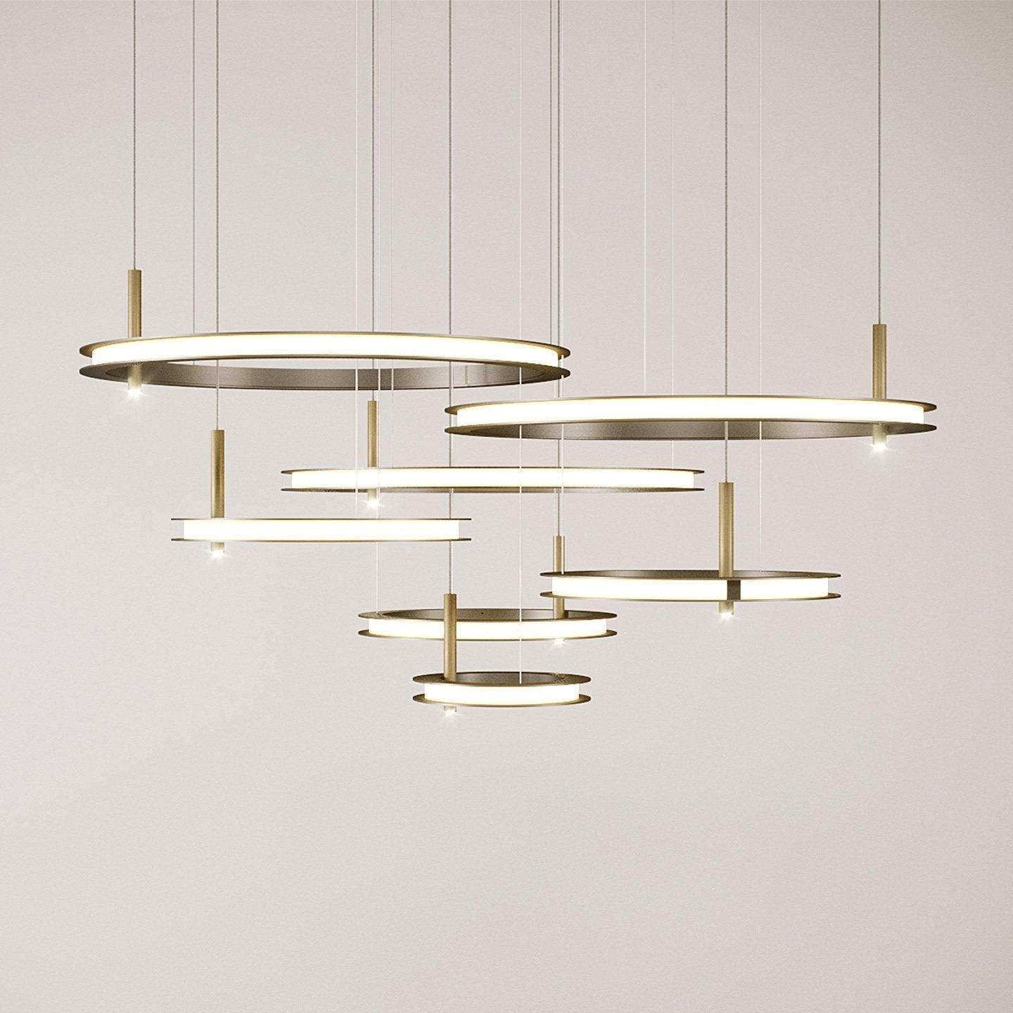 Aurora Kronleuchter Ring Lagen Minimalistisch-Letslighting