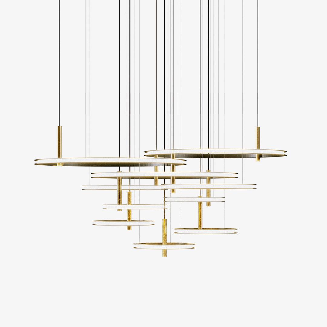 Aurora Kronleuchter Ring Lagen Minimalistisch-Letslighting