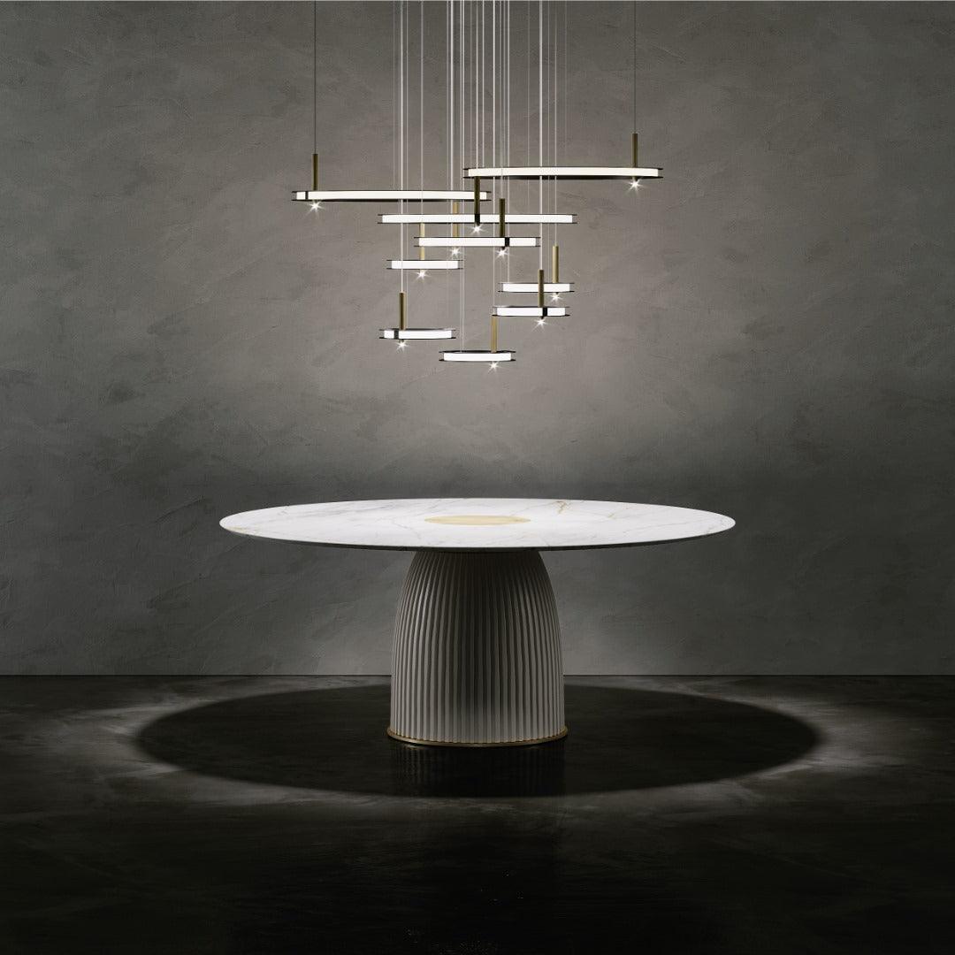 Aurora Kronleuchter Ring Lagen Minimalistisch-Letslighting