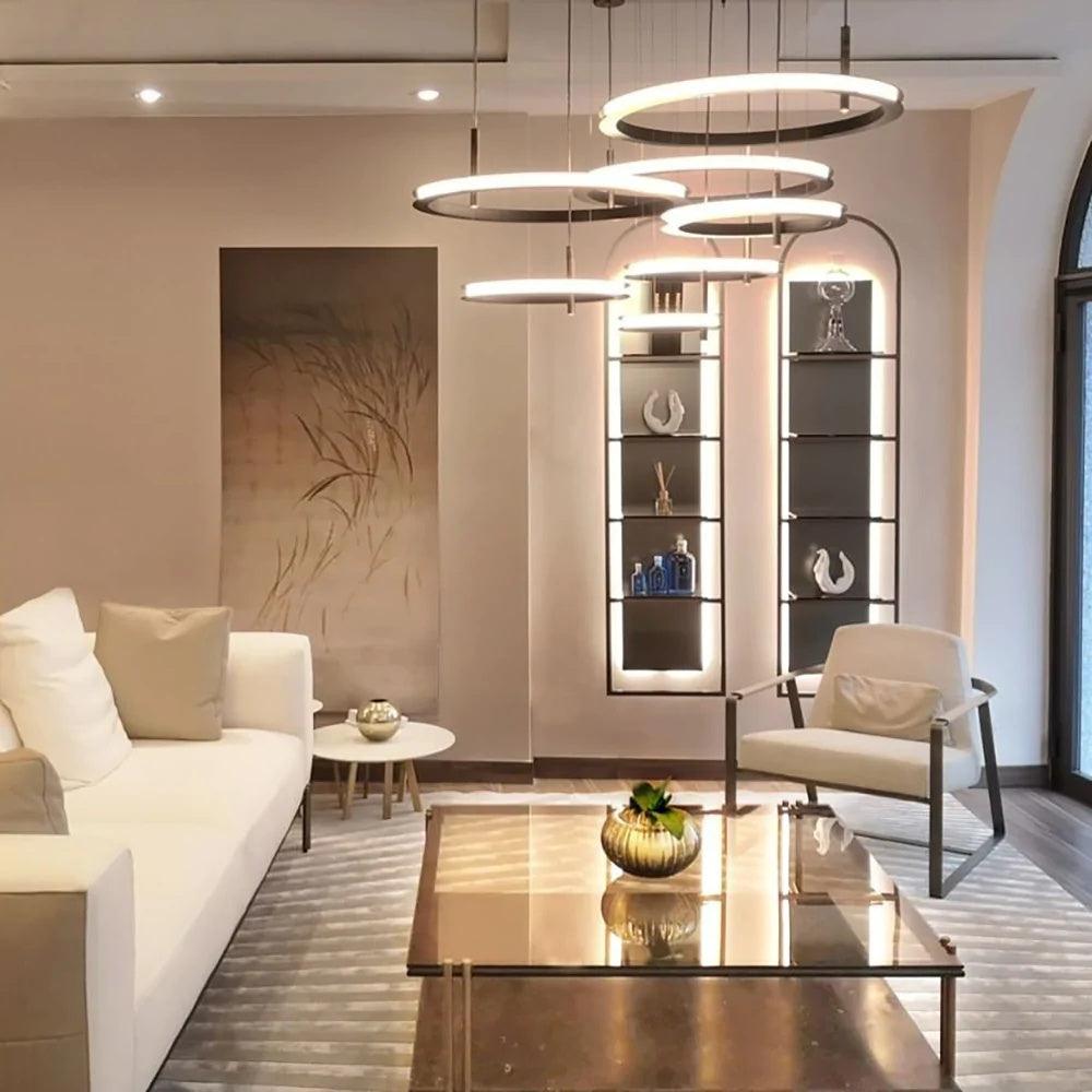 Aurora Kronleuchter Ring Lagen Minimalistisch-Letslighting