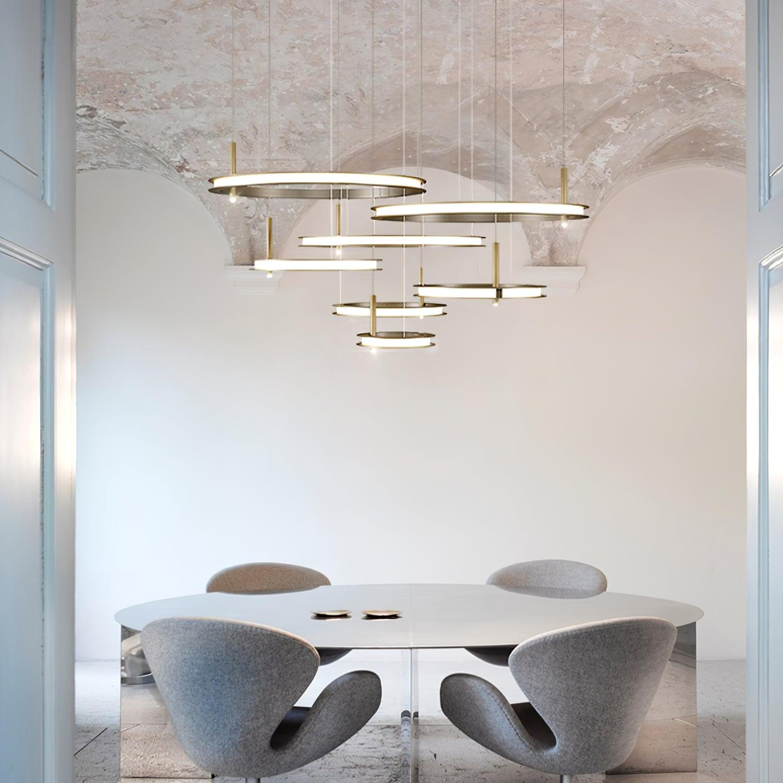Aurora Kronleuchter Ring Lagen Minimalistisch-Letslighting