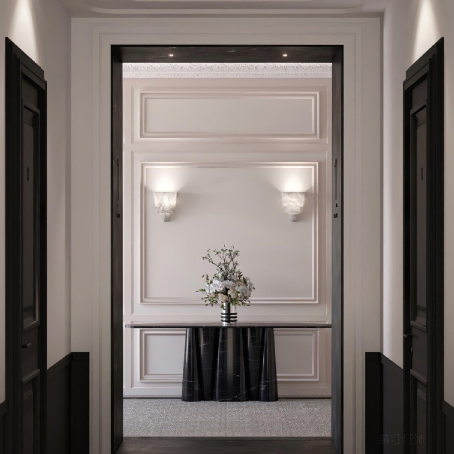 Vyloren Tiered Alabaster Wall Light - Neutralighting