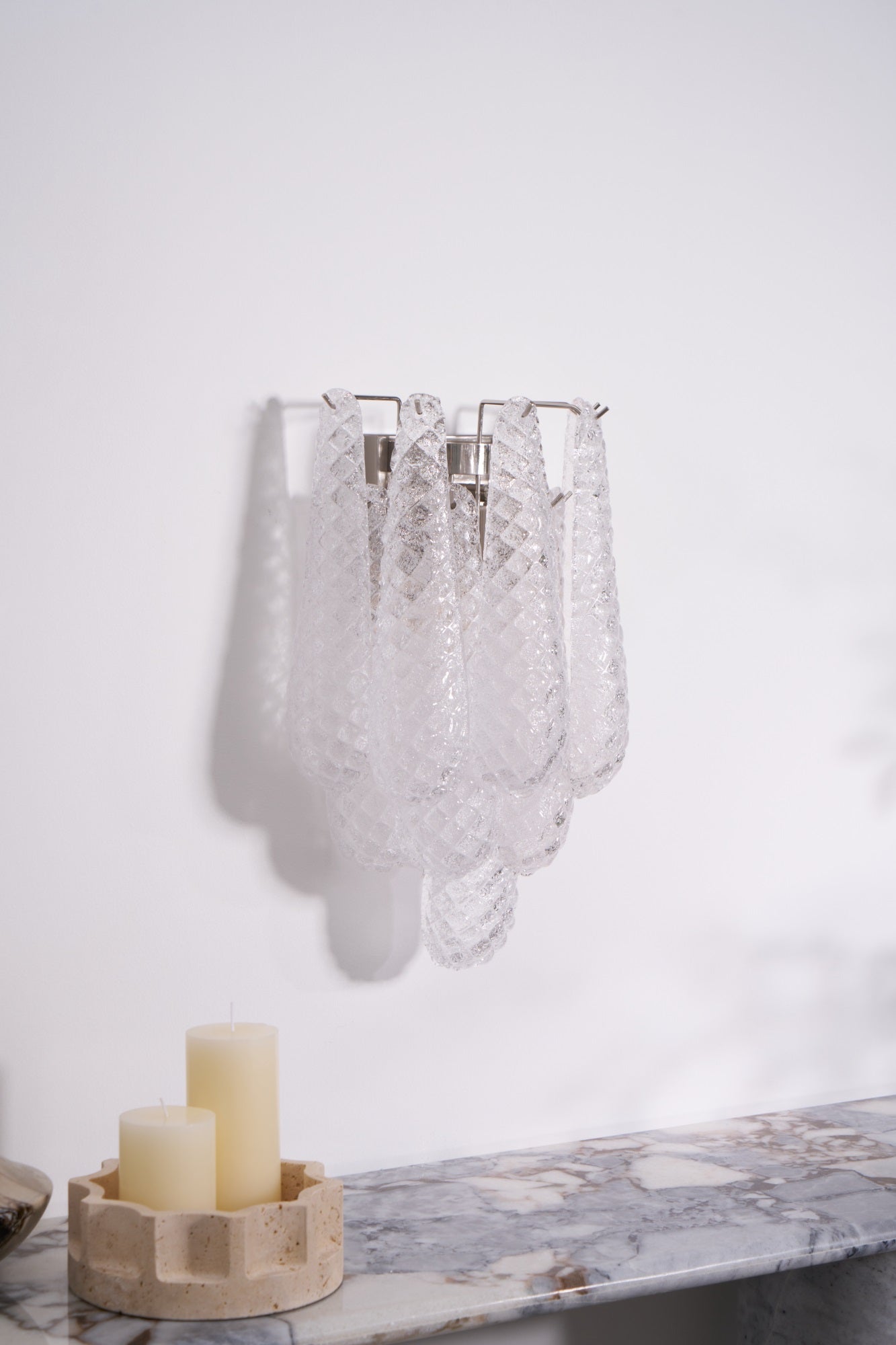 Aurora Wall Lamp Pink Teardrop Glass Floral Artistic - Neutralighting