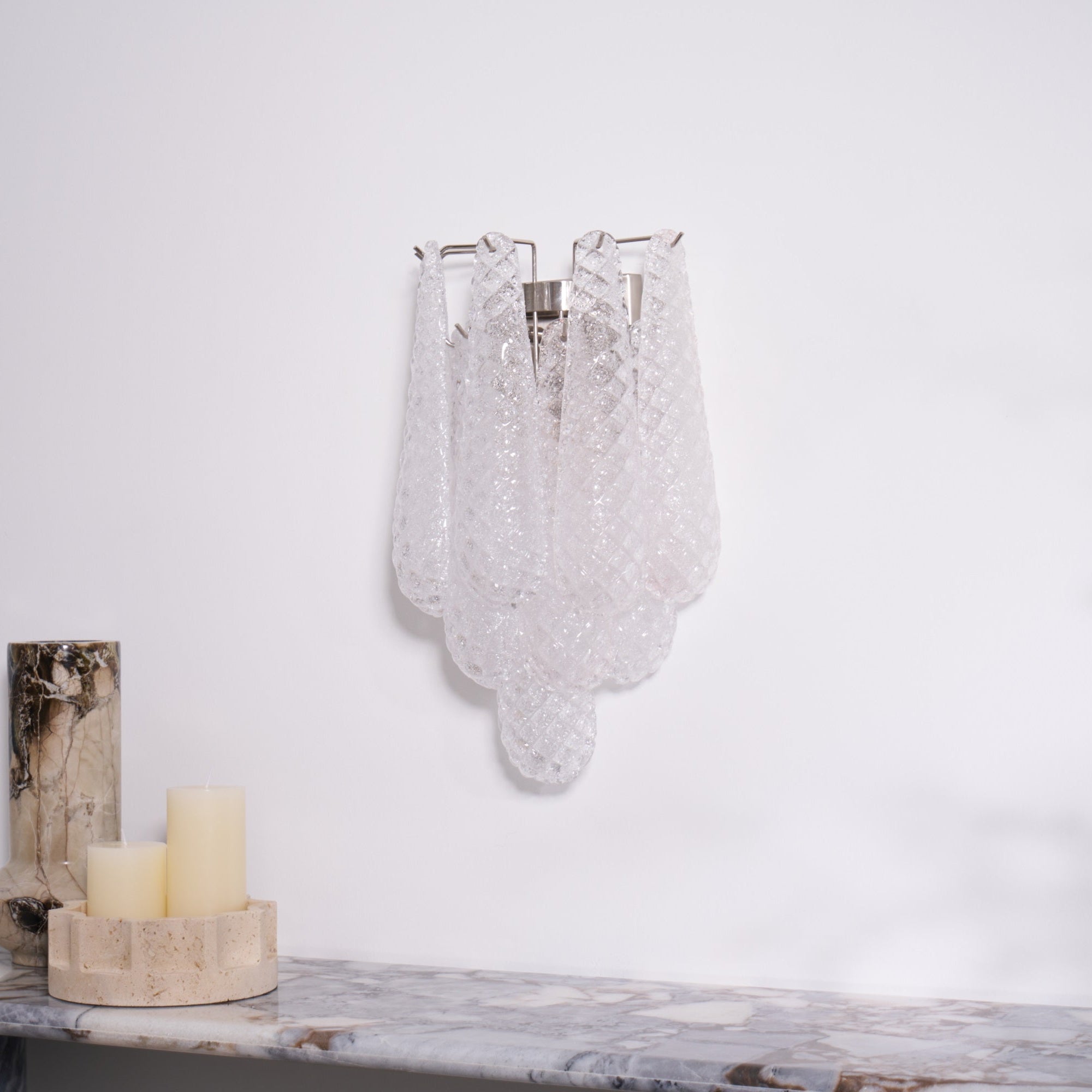 Aurora Wall Lamp Pink Teardrop Glass Floral Artistic - Neutralighting