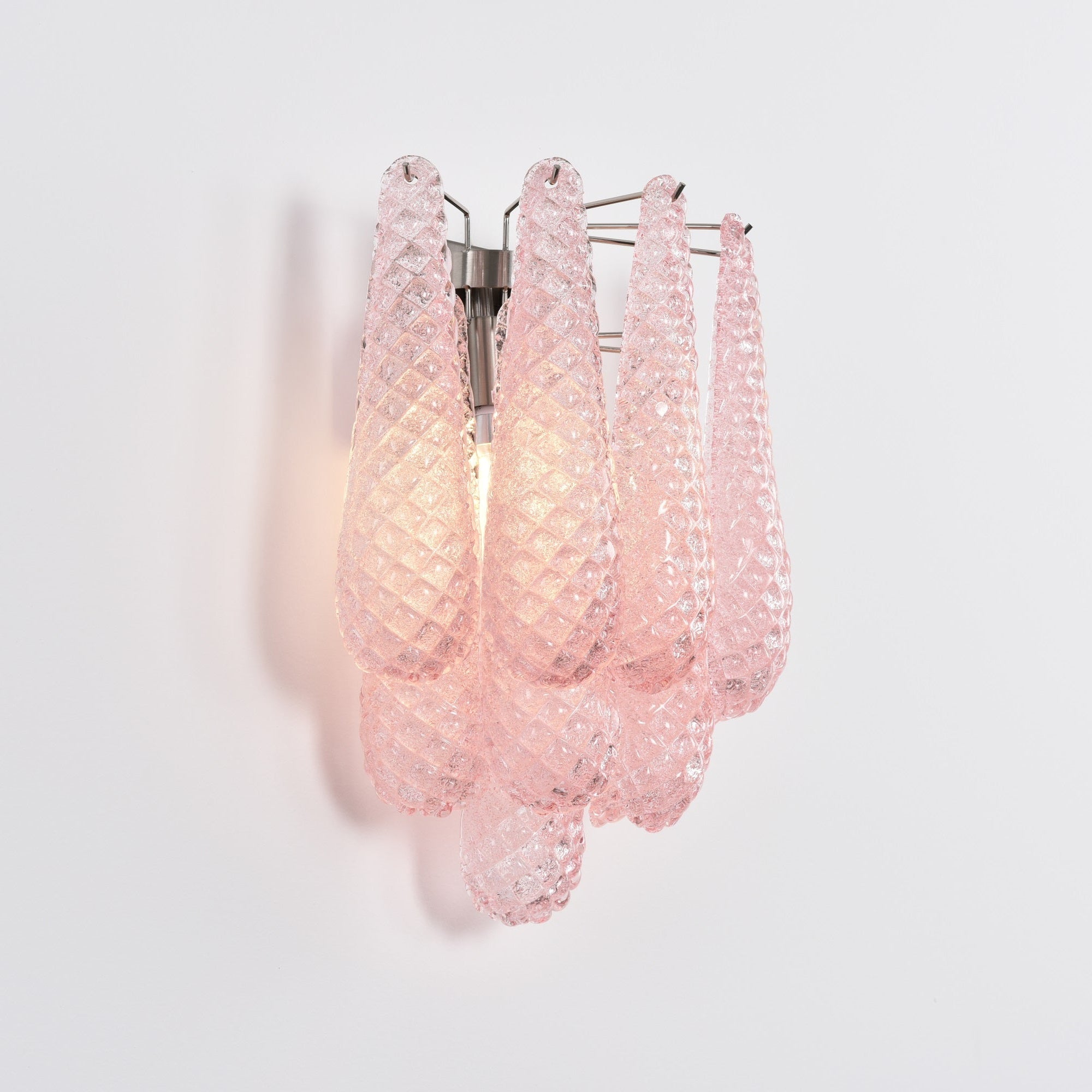 Aurora Wall Lamp Pink Teardrop Glass Floral Artistic - Neutralighting