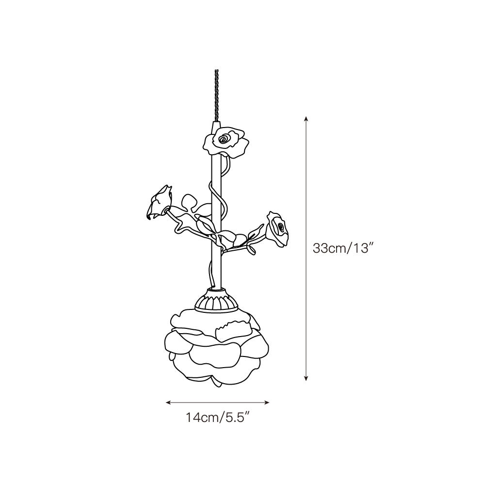 Ilsoris Rose Glas Keramik Pendelleuchte-Letslighting