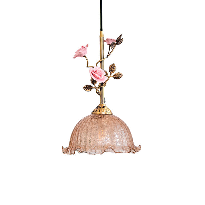 Ilsoris Rose Glas Keramik Pendelleuchte-Letslighting
