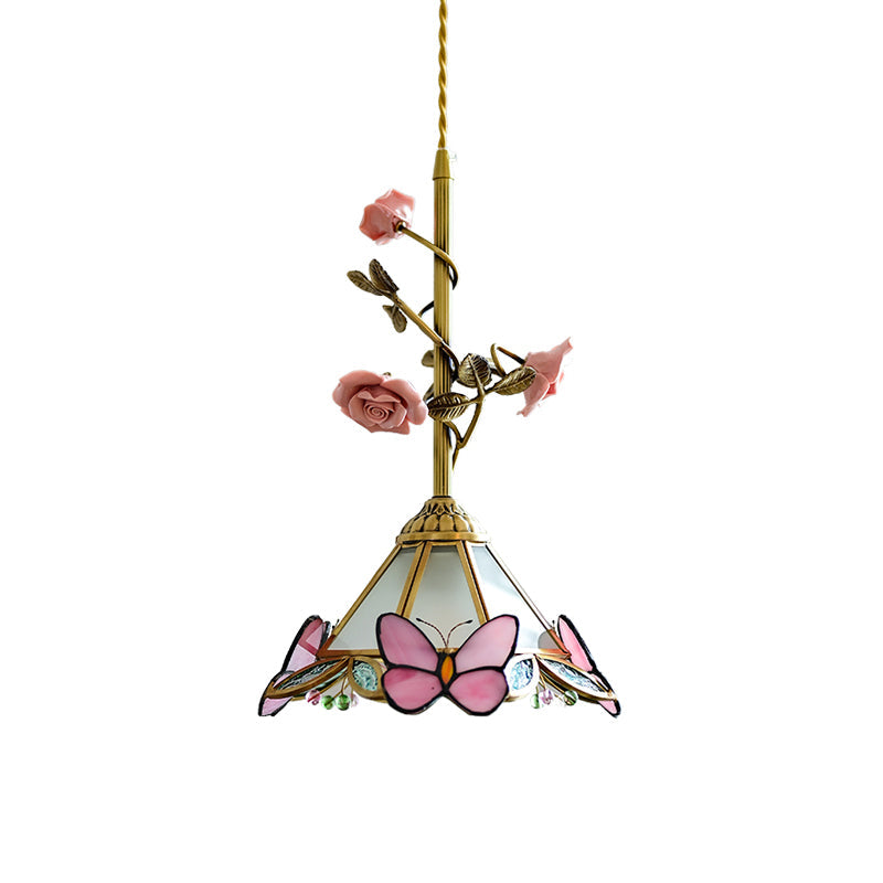 Ilsoris Rose Glas Keramik Pendelleuchte-Letslighting