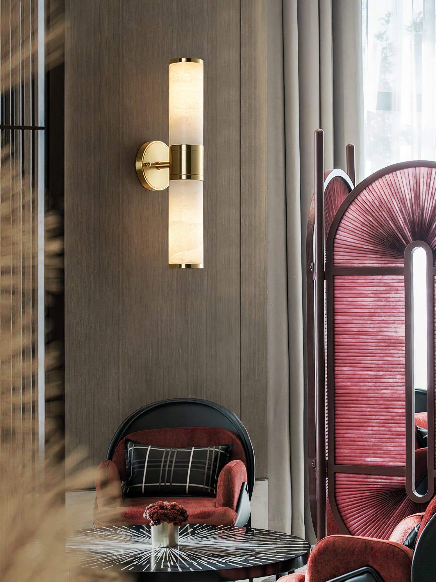 Kaia Minimalist Alabaster Wall Lamp - Neutralighting