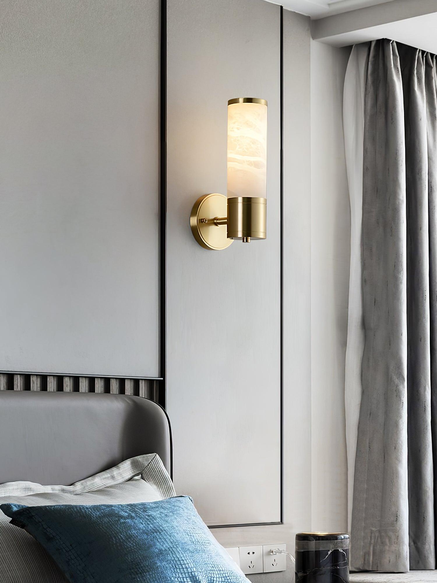 Kaia Minimalist Alabaster Wall Lamp - Neutralighting