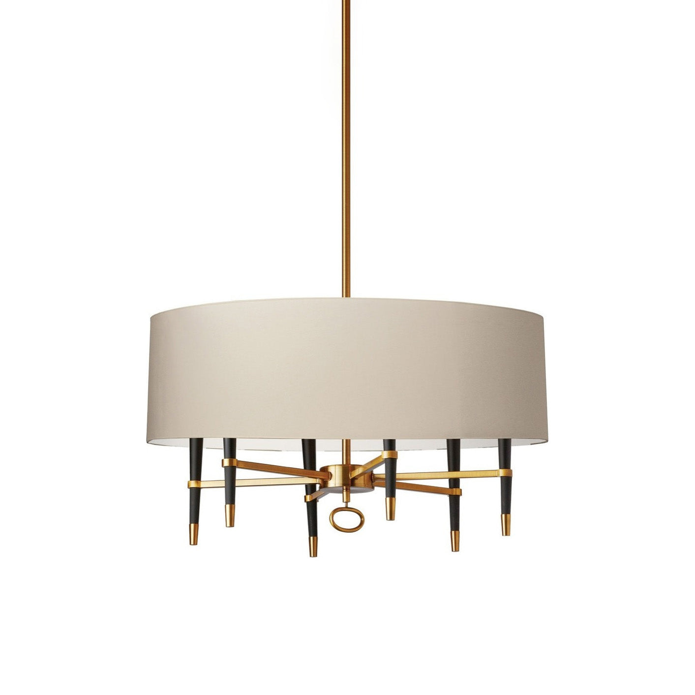 Veshaa Elegance Vintage Brass Fabric Chandelier - Letslighting